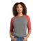 BELLA+CANVAS Three-Quarter Crewneck Baseball T-Shirt Raglan Sleeve Unisex Cotton Blend Casual Wear Athletic Style Tee
